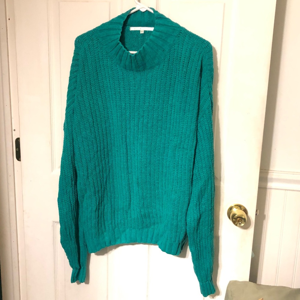 Perry Ellis Teal Silk Sweater